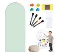 Lavagna magnetica da parete, lavagna magnetica per bambini, scrivibile e magnetica, con gesso e panno per la pulizia, per sala giochi, asilo nido o aula