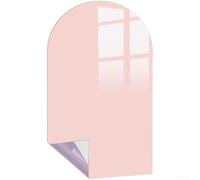 Lavagna magnetica da parete per cameretta dei bambini, in PET, pellicola lavabile 15,7 x 39,4 pollici, con gesso e panno, rosa (2)