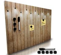 BAKAJI Lavagna Magnetica Scrivibile e Cancellabile da Parete, Lavagnetta con 5 Calamite e 1 Pennarello, Bacheca Memo Board a Muro Ideale Cucina, Soggiorno, Ingresso, 60 x 40 cm (Lampadine)