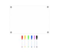 Lavagna Magnetica Frigo Transparente A4, Lavagna per Pianificazione dei Pasti, Lavagnetta Trasparente Magnetica Cancellabile Cucina Frigorifero, con 6 Pennarelli, 30x20cm, per Menu Lista Della Spesa