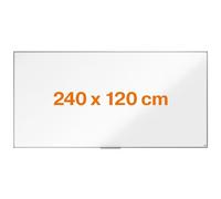 Lavagna magnetica in acciaio Nobo Amazon Exclusive 240x120 cm - Lavagna cancellabile a secco con cornice in alluminio portapenne, lavagna magnetica da parete per ufficio, casa, bacheca per aula scuola