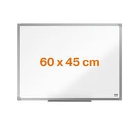 Nobo Basic - Lavagna bianca magnetica, lavagna, memo e lavagne magnetiche da disegno, struttura in alluminio argento, 600 x 450 mm, esclusiva Amazon