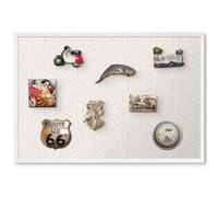 Lavagna Magnetica in Metallo 60x40 Onde leggere Cornice Bianca