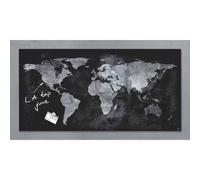 Lavagna magnetica in vetro Artverum SIGEL 91x46x1,5 cm Worldmap RGL270
