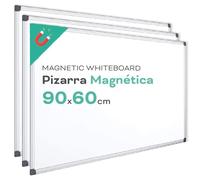 Lavagna Magnetica, Lavagna con Cornice in Alluminio, Superficie Liscia Facile da Cancellare, Lavagna per Prendere Appunti, Disegnare, Insegnare, Strumento per Ufficio e Scuola - Ofituria (3u, 90x60)