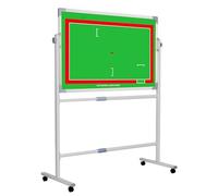 Lavagna Magnetica Pallavolo, Palla Hockey su Ghiaccio Lavagna Tattica Magnetica Tavola, con Supporto Mobile, può Ruotare di 360°, per l'Insegnamento(Gateball)