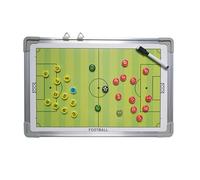 Lavagna Magnetica Pallavolo, Portablocco per Allenatori Cancellabile a Secco su Entrambi I Lati, con Pezzi Degli Scacchi Magnetici e Pennarelli per Lavagna Bianca, Appendibile(Soccer)