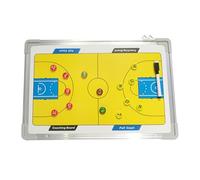 Lavagna Magnetica Pallavolo, Portablocco per Allenatori Cancellabile a Secco su Entrambi I Lati, con Pezzi Degli Scacchi Magnetici e Pennarelli per Lavagna Bianca, Appendibile(Basketball)