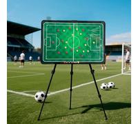 Lavagna magnetica per allenamento da 40 * 60 cm, lavagna tattica per calcio bifacciale con pennarello magnetico, penna, cancellino a secco, treppiede e borsa per il trasporto, layout completo del