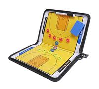 Lavagna Magnetica per Allenatori di Basket, Lavagna Bianca per Allenatori di Basket, Design con Cerniera, Facile da Trasportare, con Pezzi Degli Scacchi Magnetici, Penna e Gomma