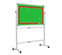 Lavagna magnetica per allenatori di pallacanestro, per allenatori, per allenamento di calcio, con supporto e ruote universali, per pianificazione strategica (5)