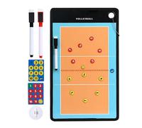 Lavagna magnetica per allenatori, lavagna a doppia faccia per pallavolo, lavagna cancellabile a secco, design completo e metà campo, pianificazione di allenamento e strategia, 37 x 23 cm, per coaching