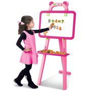 Lavagna Magnetica per Bambini 2in1 Doppia Area di Disegno con Treppiedi Gessetti Cassino E Pennarelli Magici 2 Altezze Regolabili Dimensioni 44,5 x 38 x 94,5 cm Dai sfogo alla tua creatività con quest