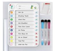 Lavagna magnetica per bambini, ADHD task tracker Facile da controllare, cancellabile, aiuto per la pianificazione della lista delle cose da fare con supporto per frigo/scrivania/casa/scuola