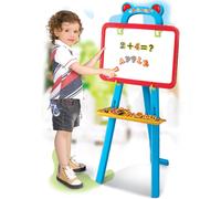 Lavagna Magnetica Per Bambini Con Treppiedi Lettere Pennarelli E Gessetti Blu