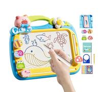 Lavagna magnetica per bambini, tavolo da disegno magnetico | Blocco da disegno magnetico per doodle di cartoni animati con 2 penne,Arte educativa dei , giocattoli multifunzionali per l'apprendimento p