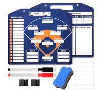 Lavagna Magnetica per Formazione del Baseball, 32x28cm Portablocco Baseball Carte per Formazione Panchina Lavagna Cancellabile a Secco Softball con Pennarello Attrezzatura Allenamento (Blu Navy)