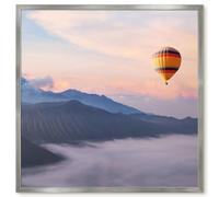 Lavagna Magnetica per Presentazioni 50x50 Viaggio nel cielo Cornice Argento