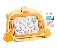 Lavagna magnetica per scarabocchi, lavagna magnetica per bambini | Blocco da disegno magnetico per tavolo da disegno per cartoni animati | Lavagna per graffiti da educativa con 4 timbri, gioca