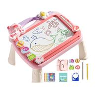 Lavagna magnetica per scarabocchiare, lavagna magnetica per bambini, blocco da disegno con cartoni animati con 2 penne, arte educativa, giocattoli multifunzionali per l'apprendimento