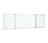 Lavagna magnetica pieghevole, 200 x 60 x 1,7 cm, in alluminio, con 3 pannelli, fronte/retro, mobile e autoportante, per ufficio, scuola, seminario, fiere, presentazioni, divisorio e protezione privacy