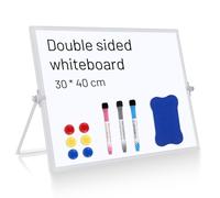 Lavagna Magnetica Portatile Bifacciale Cancellabile Pennarelli Uffici Istruzione Domestica Scuole (30 x 40 Cm)
