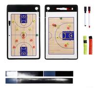 Lavagna magnetica portatile per allenatori di calcio, basket, pallavolo, hockey, per illustrare formazioni, giochi e tattiche di squadra durante gli esercizi (cestino)