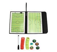 Lavagna magnetica portatile pieghevole per allenatori di calcio con 27 pezzi degli scacchi e pennarello per sessioni di allenamento e strategie di gioco