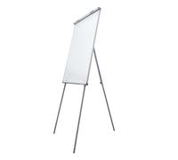 Lavagna Magnetica Scrivibile e Cancellabile con Portablocco per Fogli Mobili cm 60,5x100. Flipchart con Treppiede o con Ruote. (Con Treppiede)