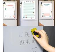 Lavagna magnetica settimanale per frigorifero, formato A4, cancellabile a secco, con penna, riutilizzabile, impermeabile, per cucina, frigorifero o metallo (A