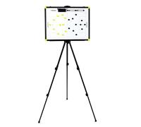 Lavagna Magnetica Tactic Board con Treppiede Regolabile per Zeus Sport Calcio Calcetto Relax Fitness Tattica Schema Palestra Coach Allenatore Partita Gara Allenamento (Nero, Taglia Unica)