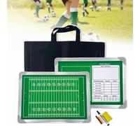 Lavagna magnetica tattica per calcio, lavagna bianca per allenamento di calcio bifacciale da 17,7x12,6 pollici, facile da scrivere e cancellare, perfetta per l'insegnamento e l'allenamento