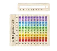 Lavagna matematica in legno per ripasso pratico delle, 20x17 | Costruzione tavole bosso, moltiplicazioni con codice colore, esercitazioni in classe per attività