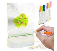 Lavagna memo LED colorata - Lavagna a LED da 13 x 17 x 4 cm | Lavagna memo di messaggi riscrivibile | Lavagna cancellabile luminosa | La lavagna a LED la luce notturna