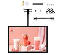 Lavagna menu per ristoranti, display digitale retroilluminato a LED con cornice a cambio rapido per bar, panetterie, fast food, slim fit, 60 x 70 cm, 1 pezzo