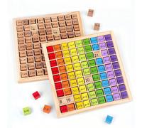 Lavagna mnemonica per moltiplicazione in legno, tabella dei numeri da 0 a 100 per l'educazione prescolare dei bambini, tavola pitagorica per la conoscenza dei numeri elementare, lavagna didattica in l