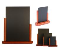 LAVAGNA NERA CON BASE IN LEGNO MOGANO SCRIVIBILE CON GESSO LIQUIDO BAR TRATTORIA