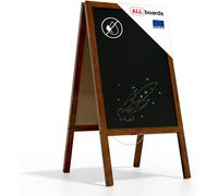 Lavagna Nera Da Gesso Con Cavalletto 118X61Cm, Struttura in Legno, Scrivibile Co
