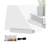 Lavagna Nera Luminosa | Luce Trasparente Per Cancellazione A Secco Con Pennarello 12 Colori | Lampada Da Lettura Piatta Per, Casa, Ufficio, Scuola, Pittura, Colorazione E
