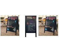 Lavagna Sandwich - cavalletto nero - 69x125 cm - Securit