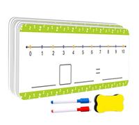 Lavagna numerica cancellabile a secco - Schede flash per lavagna matematica 0-20 Set di giochi didattici per addizioni e sottrazioni su entrambi i lati, strumento didattico in classe | Kit di pratica