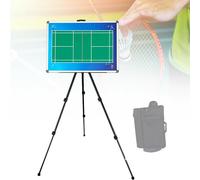 Lavagna per allenamento di badminton con supporto retrattile, lavagna magnetica cancellabile, lavagna per allenamento tattico, 70 x 50 cm per allenamento e insegnamento