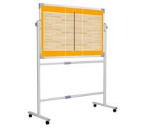 Lavagna per allenatori di badminton, Tabellone magnetico bifacciale 100x70 cm for multisport con supporto e ruote(Volleyball)
