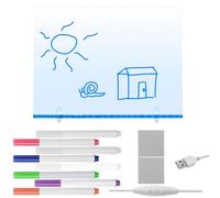 Lavagna per appunti a LED con colori, 30 x 40 cm, 7 penne cancellabili a secco, per disegnare, graffiti, calligrafia, lasciare messaggi