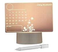 Lavagna per Appunti a LED Lavagna Cancellabile a Secco Illuminata in Acrilico Con Penna Tavolo Da Disegno a LED USB Lavagna a LED Alimentata a Batteria, Senza Batteria, Lavagna per Calendario