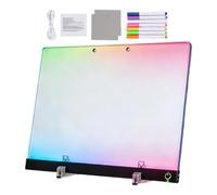 Lavagna per appunti e colorare a LED con blocco colorato, con luce a 7
