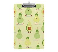 Lavagna per appunti in formato A4 con avocado di cartone animato, divertente, estetica, che studia, per studiare, lettera, standard, 12,5×8,5 in faesite, per bambini in aula scolastica, che scrivono