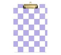 Lavagna per appunti legale in formato A4, con tasca per infermiera, lavagna rigida per classe di quinta elementare, essenziale per insegnanti, dimensioni 22,9 x 30,5 cm, viola e bianco