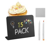 Lavagna per buffet, etichette da tavolo riutilizzabili, 15 lavagne per matrimoni, con supporto, etichette in legno con facile installazione, segnaposto con chiara visibilità, decorazioni da tavola per