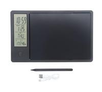 Lavagna per Calendario Elettronico, Risparmio di Carta Migliora l'efficienza Tavoletta per Scrittura Elettronica LCD ABS Leggera per la Casa (BLACK)